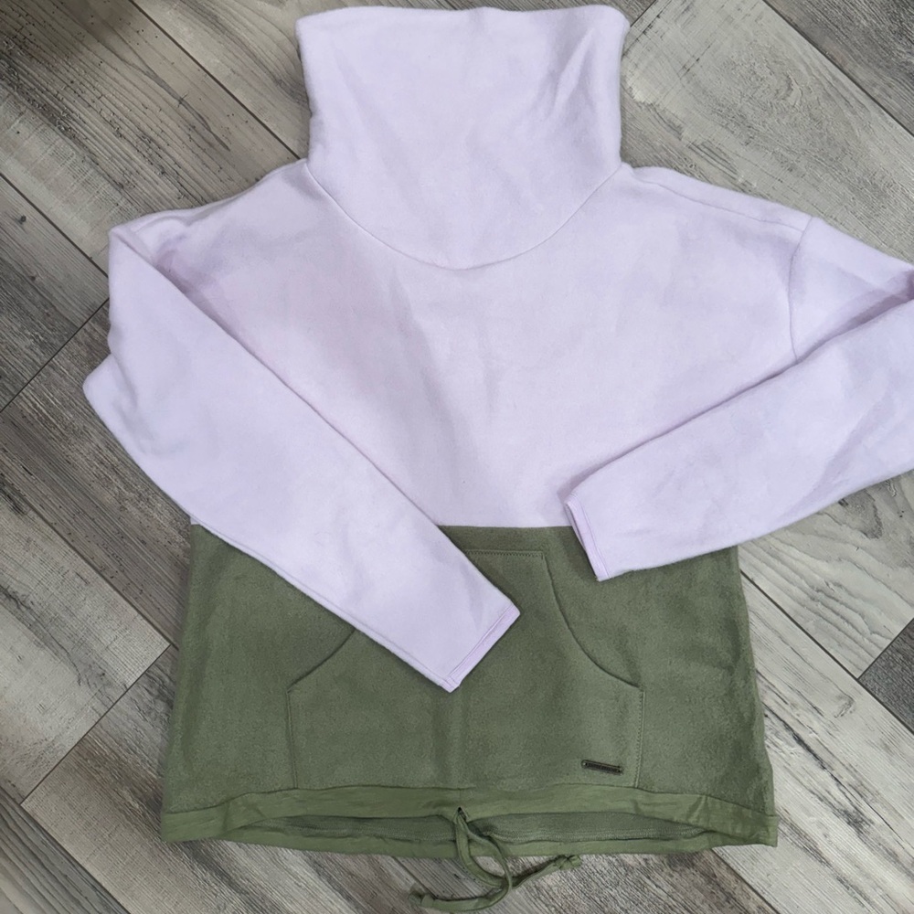 Carve Designs lavender green funnel neck fleece